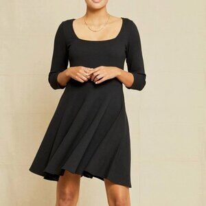 NWT Amour Vert Lennox Ponte Twill Dress Black Size S